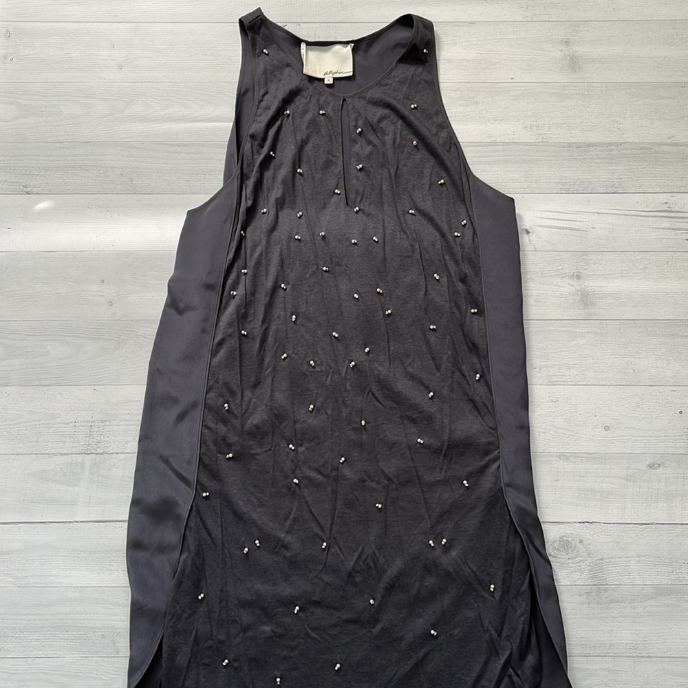 3.1 Phillip Lim Blue Beaded Shift Dress XS/0 - Picture 2 of 7